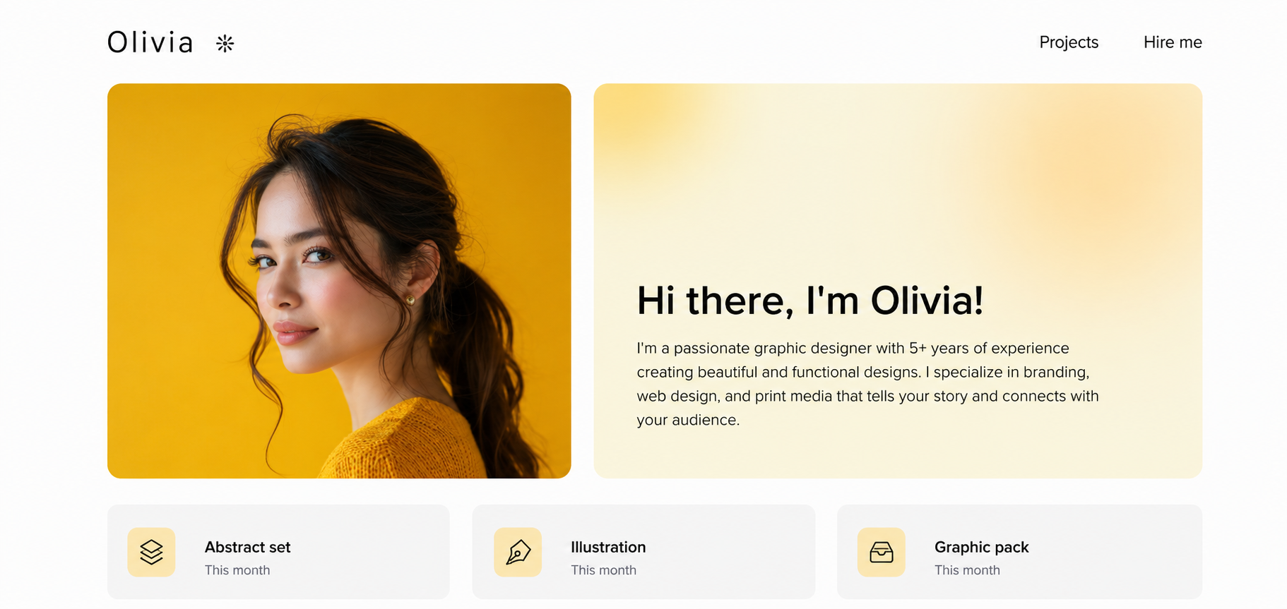 Olivia - Modern Portfolio