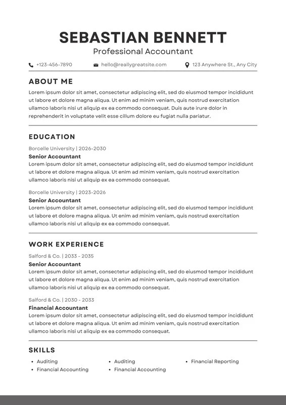 Modern Resume Template